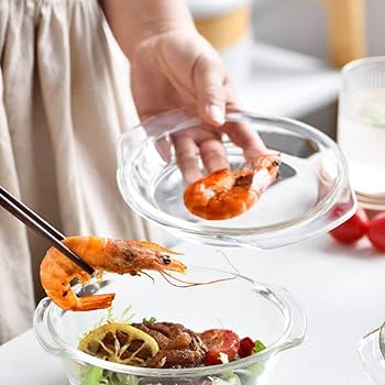 和光園　キャセロール　ビンテージ　おおきな お魚の煮付けやスープに！ Amazon｜ふた付きガラス丸型キャセロール 耐熱ガラス調理鍋